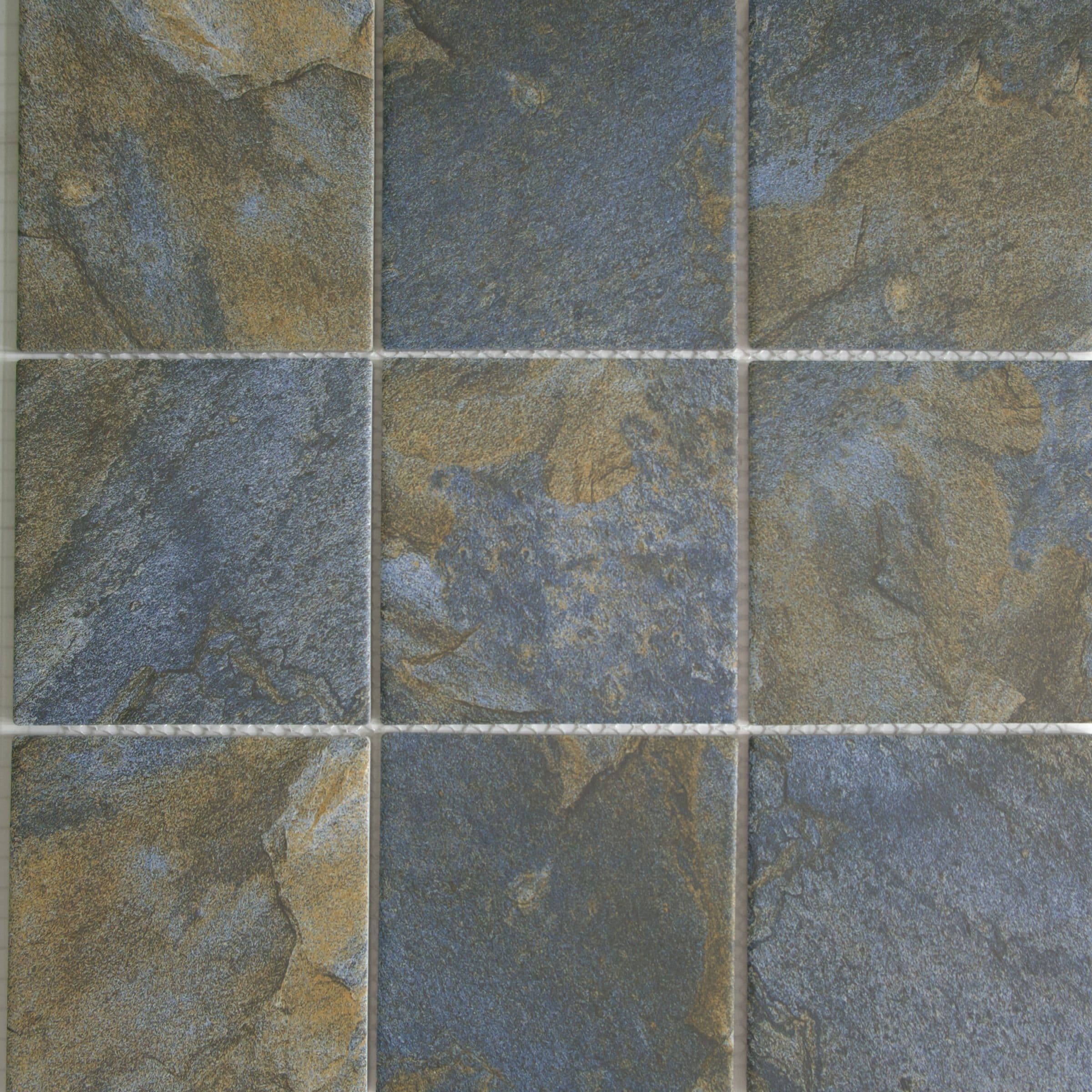 Blue & Ochre Slate Look Sukabumi Mosaic (MCP690718) · photo 2026