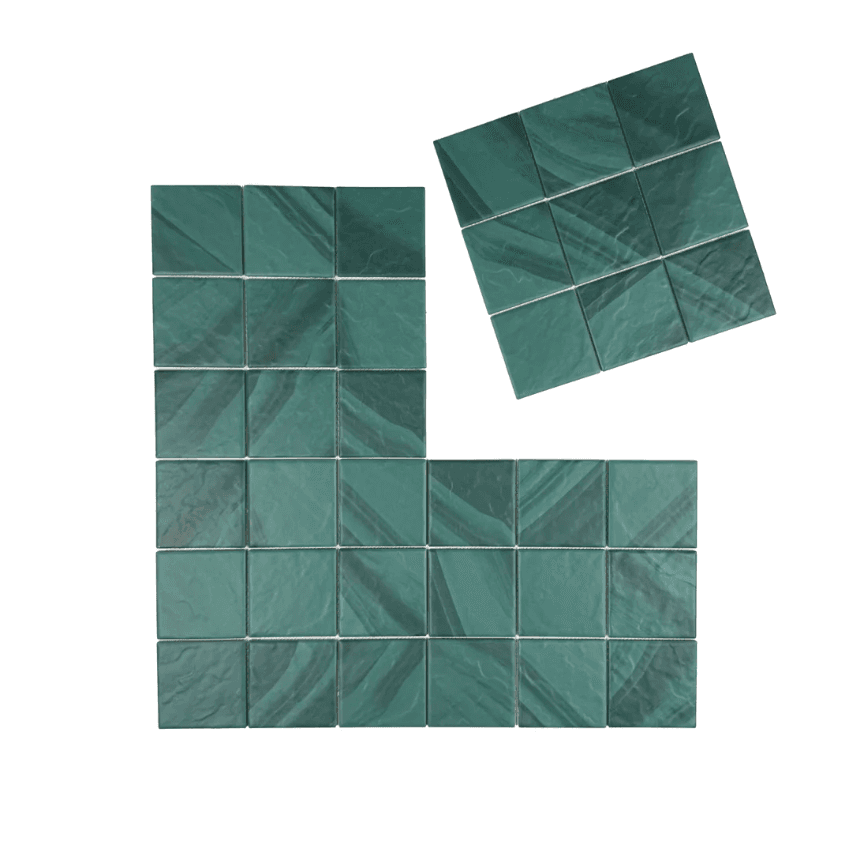 MCP690604 | Mozambico Forest Green Stone Pattern Mosaic