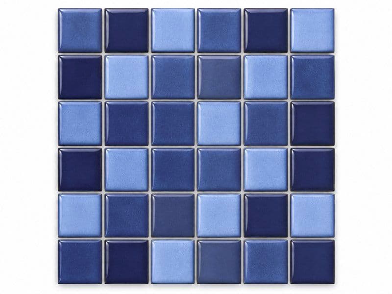 Light Blue & Deep Blue Kiln Reactive Classic Pool Mosaic (MCS650705) · photo 2026