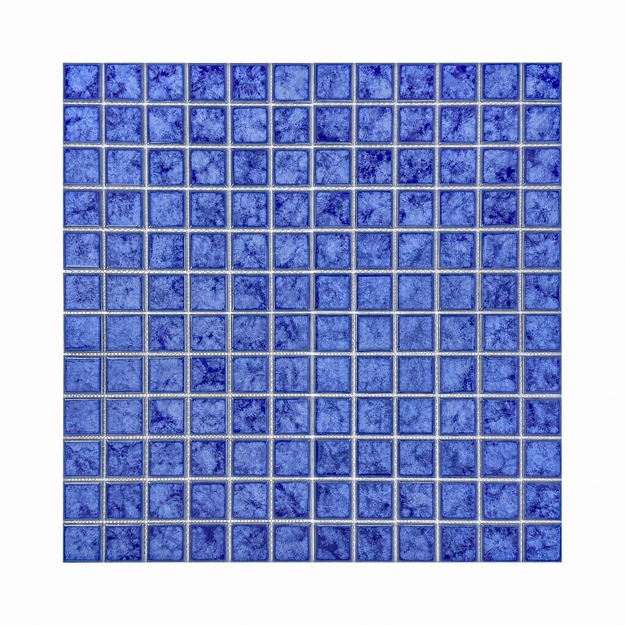 Royal Blue Kiln Reactive Classic Pool Mosaic (MCS650916) · photo 2026