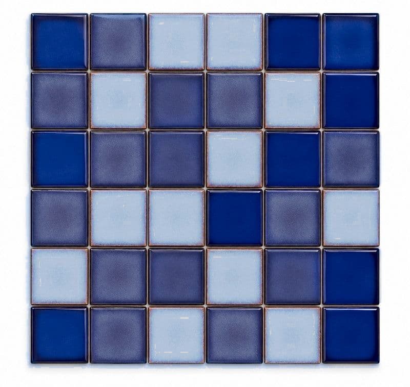 Light Blue & Deep Blue & White Kiln Reactive Classic Pool Mosaic (MCS650706) · photo 2026
