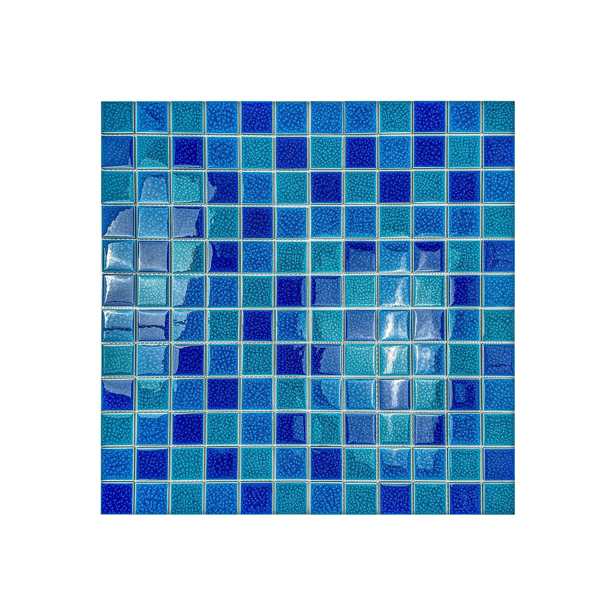 Sky Blue Fish Scale Tile