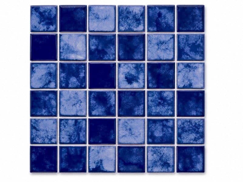 Deep Blue & Light Blue Kiln Reactive Classic Pool Mosaic (MCS650911) · photo 2026