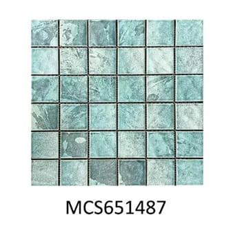 Aqua Green Wavy Glazed Mosaic (MCS651487) · photo 2026