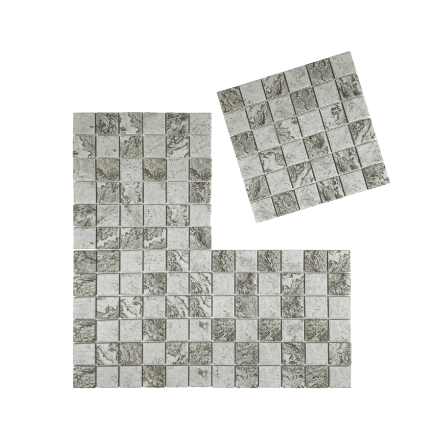 MCP650302 | Light Off White & Brown & Gray Mixed Pattern Mosaic