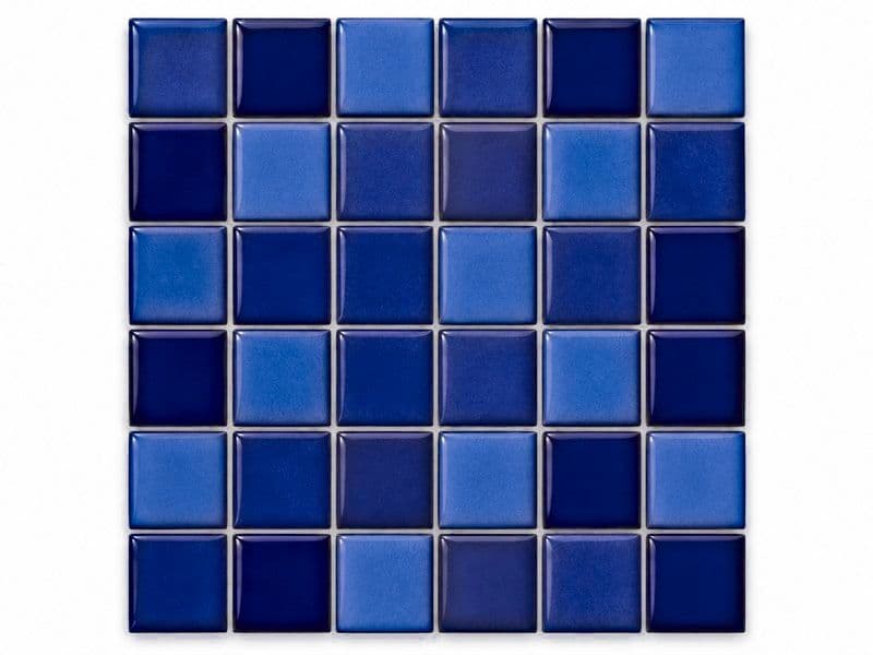 Light Blue & Deep Blue Kiln Reactive Classic Pool Mosaic (MCS650705) · photo 2026