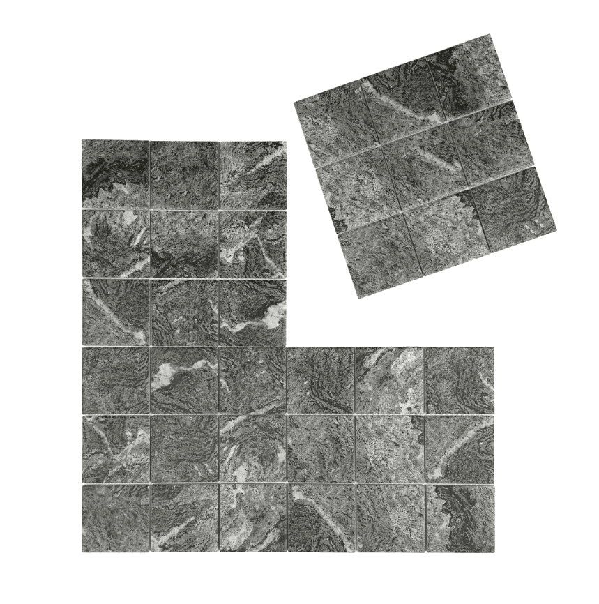 MCP690603 | Light Black & Light Brown Mixed Stone Pattern Mosaic