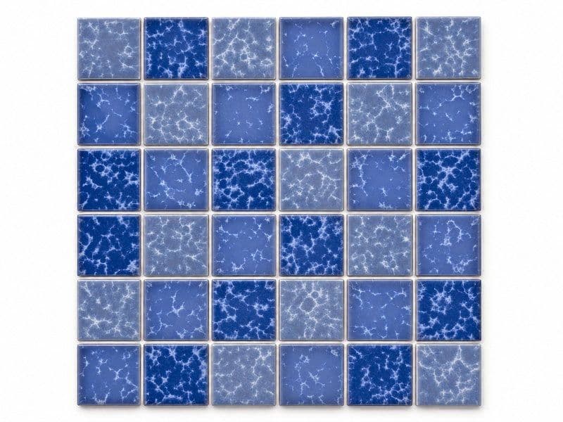 Light Blue Crystal Glaze Mixed Classic Pool Mosaic (MCS650702) · photo 2026
