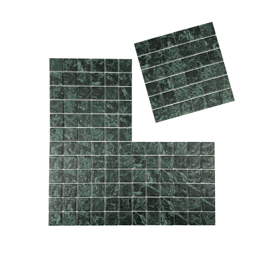 MCP690607 | Green Big Flower Marble Pattern Mosaic