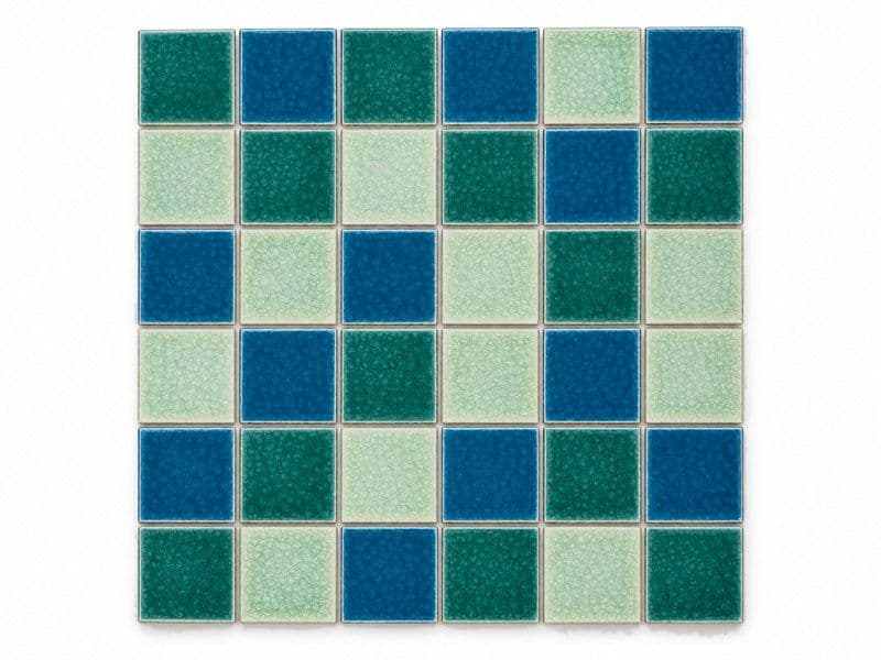 Dark Green & Lake Green & Teal Mixed Lampang Mosaic (MCS650957) · photo 2026